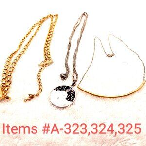 3 Necklaces, Items A-323,324,325, wt. 33 grams